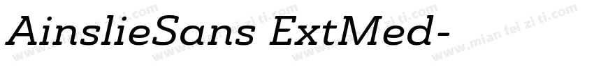 AinslieSans ExtMed字体转换